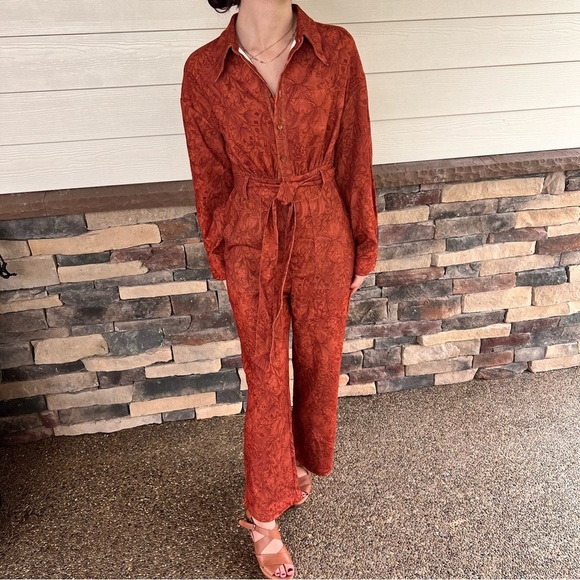NWT Cider Button Down Jumpsuit - Picture 1 of 6